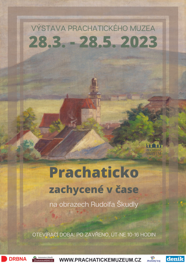 Prachaticko zachycené v čase na obrazech Rudolfa Škudly